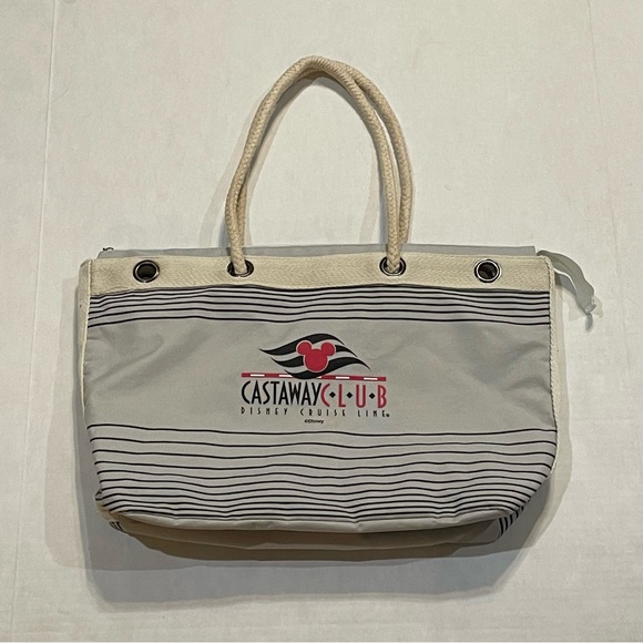 2013 Disney Cruise Line Castaway Club Full-Zip Canvas Beach Tote Bag Souvenir - Picture 1 of 6